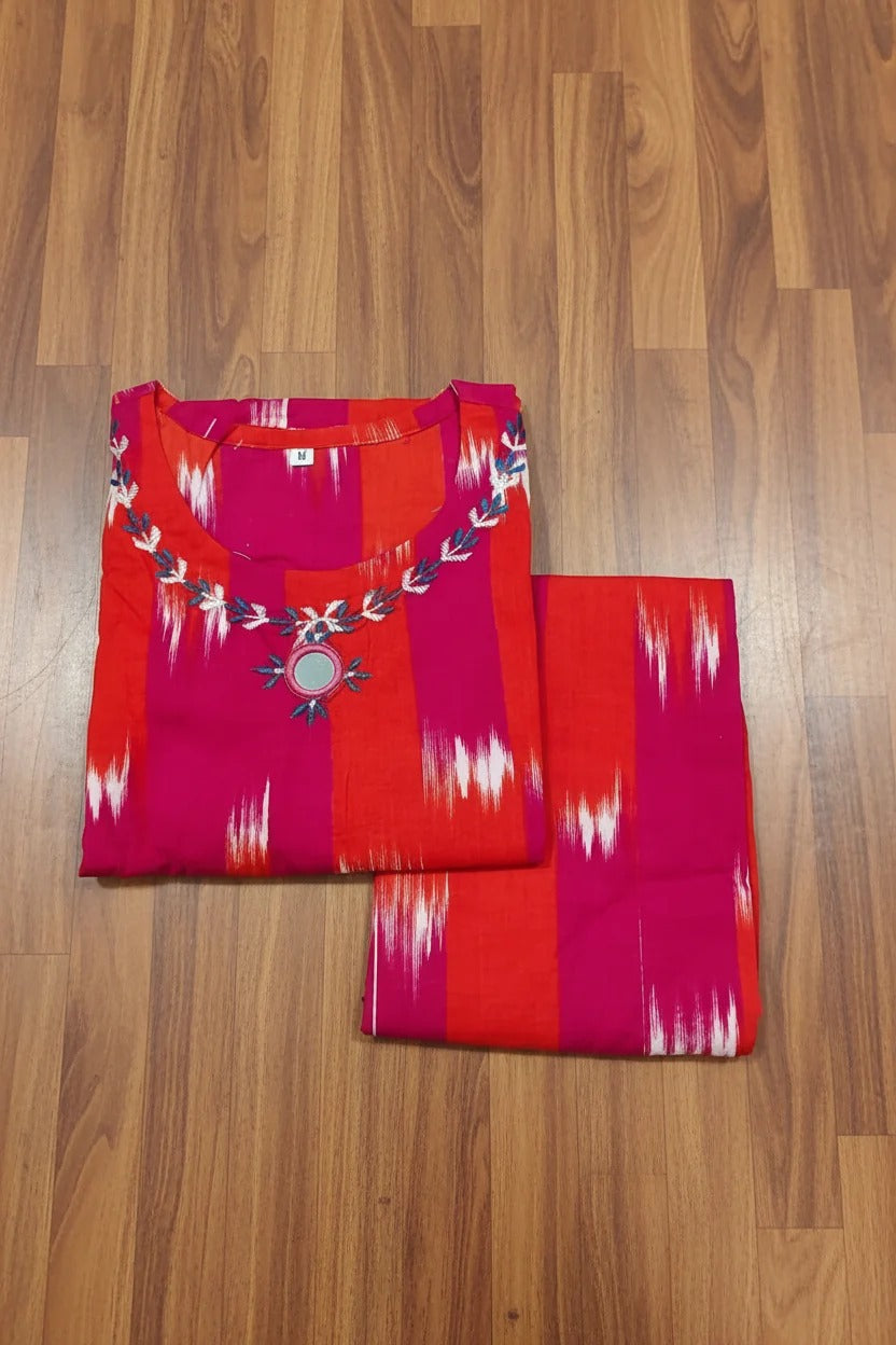 Spread Crush Cotton Kurti Set