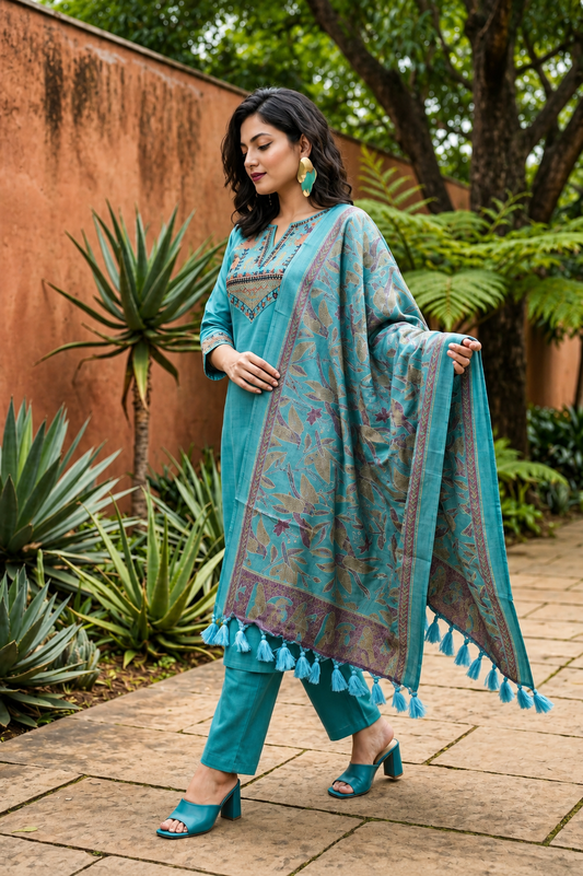 Latest Look Cotton Kurti Set