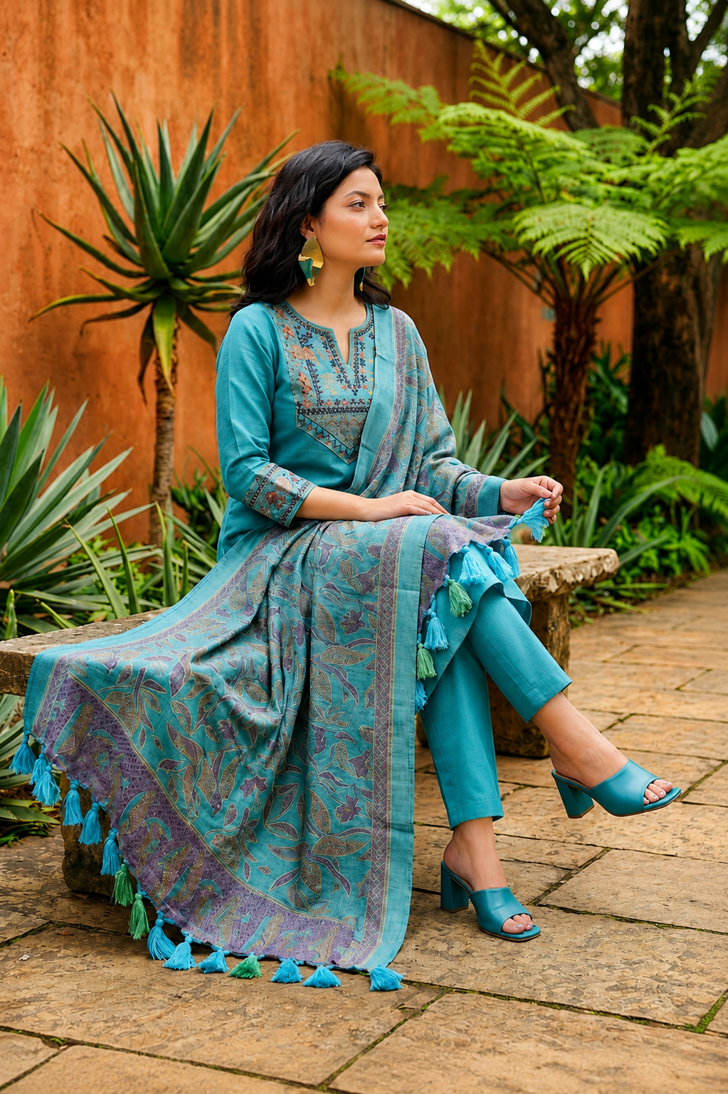 Latest Look Cotton Kurti Set