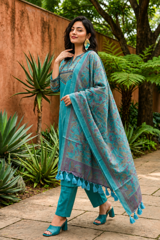 Latest Look Cotton Kurti Set