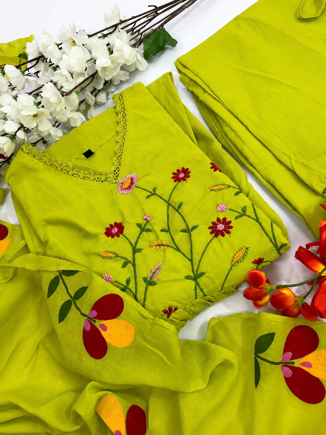 Sunny Slay Cotton Kurti set