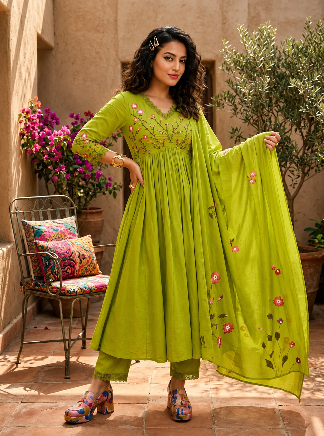 Sunny Slay Cotton Kurti set