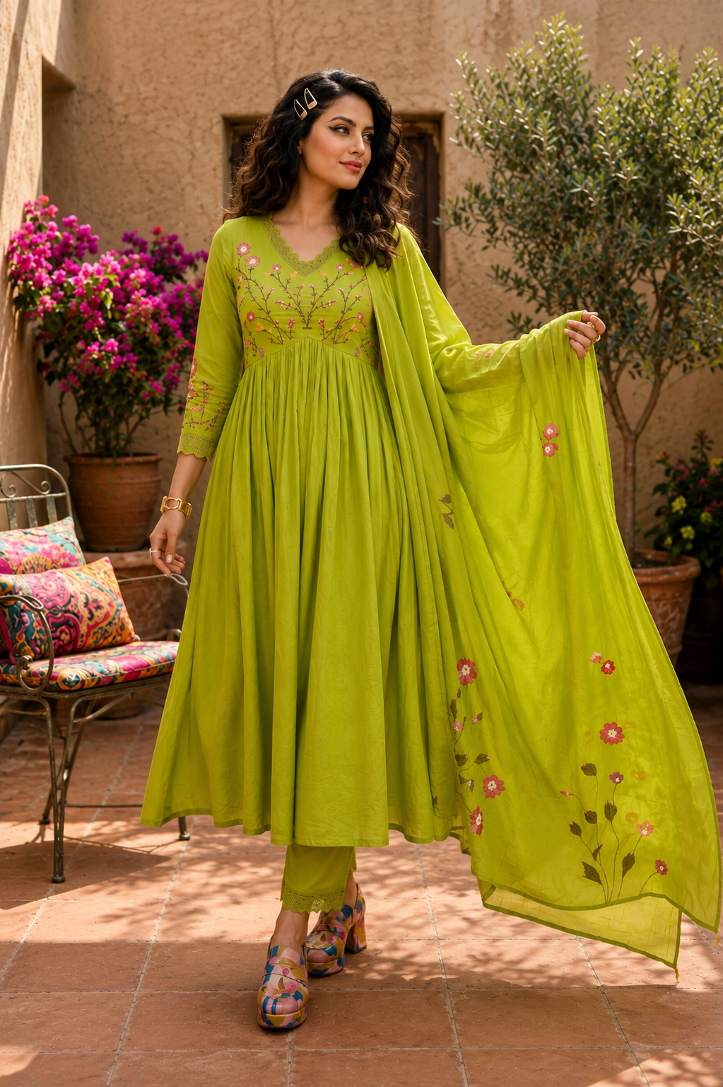 Sunny Slay Cotton Kurti set