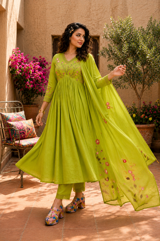 Sunny Slay Cotton Kurti set