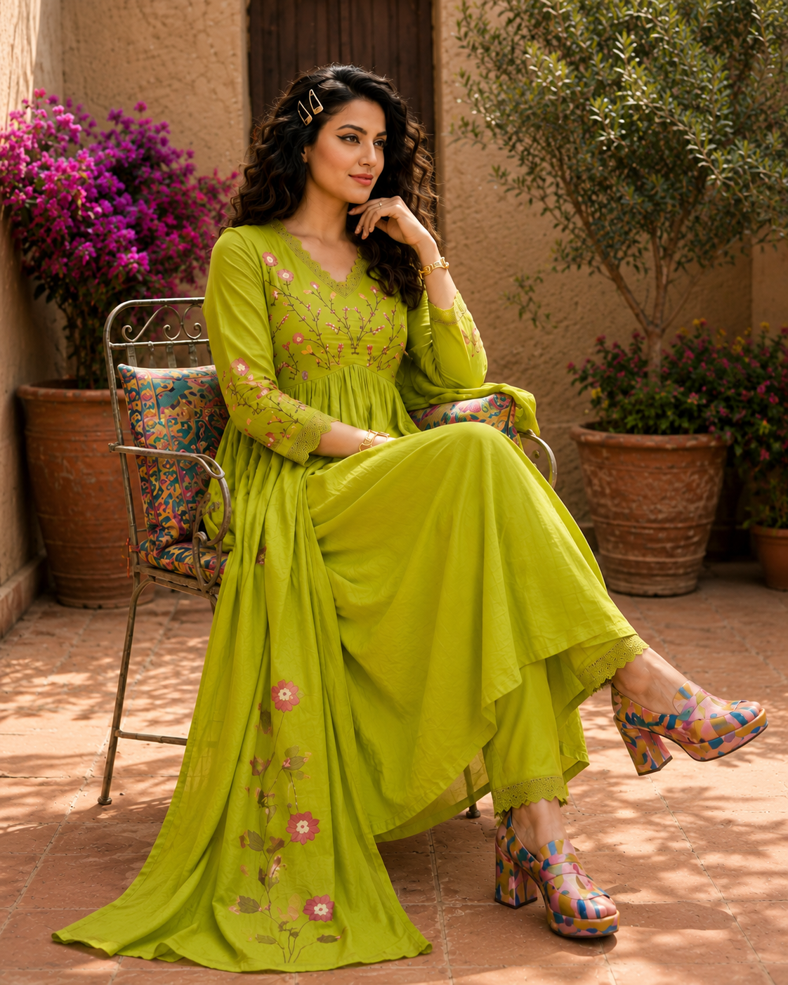 Sunny Slay Cotton Kurti set