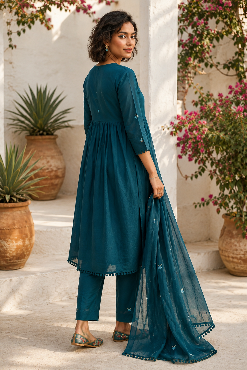 Cheers To summer Designer Cotton Kurti Set
