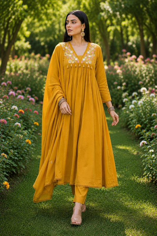 Cheers To summer Designer Cotton Kurti Set