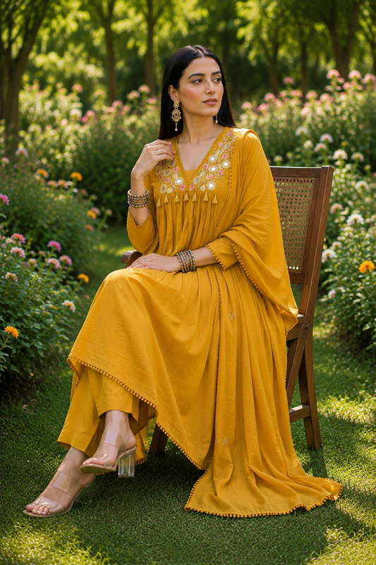 Cheers To summer Designer Cotton Kurti Set