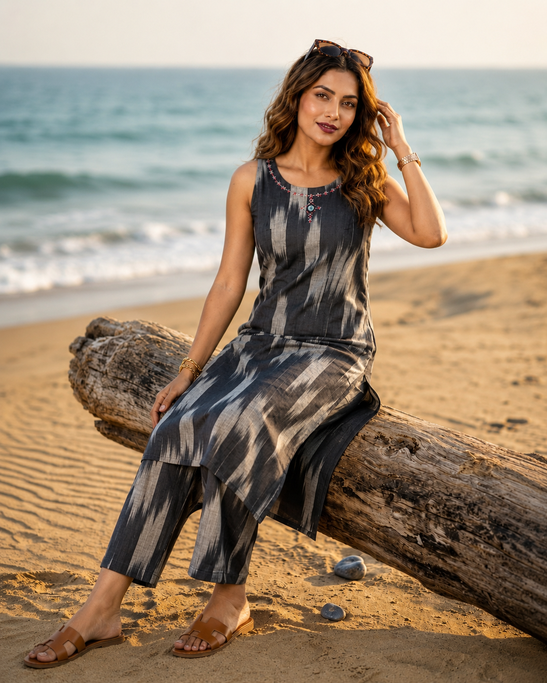 Spread Crush Cotton Kurti Set
