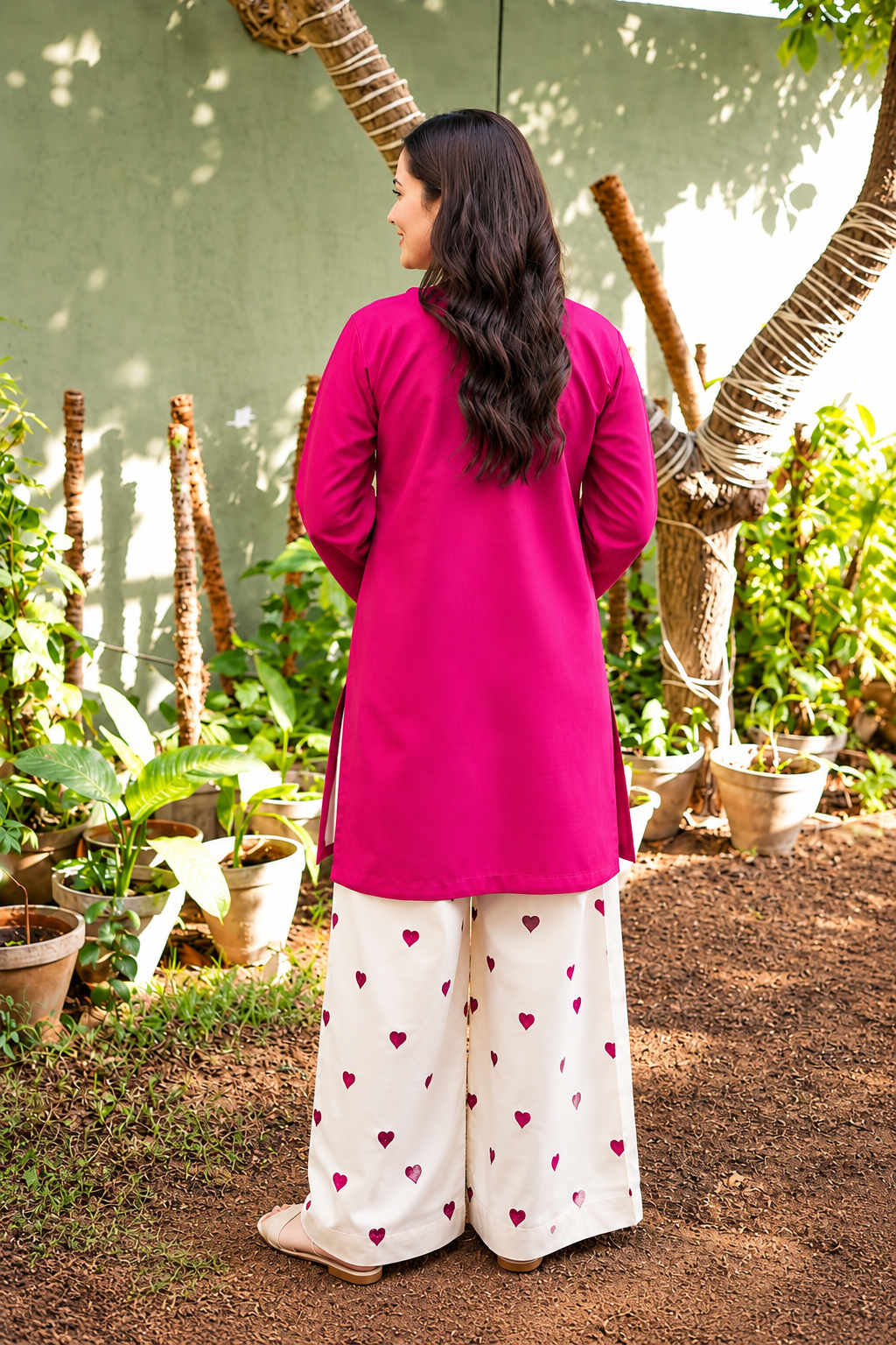 Gulabi Heart Cotton Slub Co-ord Set